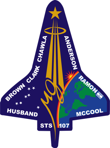 STS-107 ë¹„í–‰ íœ˜ìž¥ì˜ ë²¡í„° ì´ë¯¸ì§€